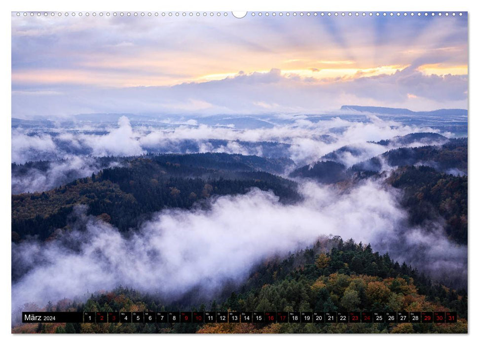 Elbe Sandstone Mountains: On the move in Saxon and Bohemian Switzerland (CALVENDO Premium Wall Calendar 2024) 