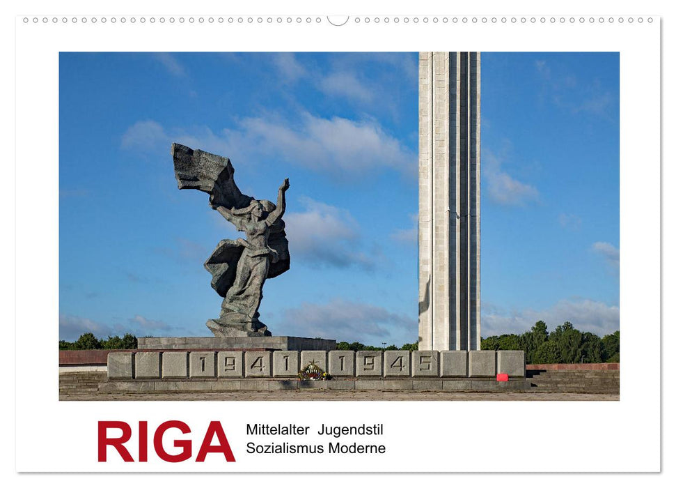 Riga - Middle Ages, Art Nouveau, Socialism and Modernity (CALVENDO wall calendar 2024) 