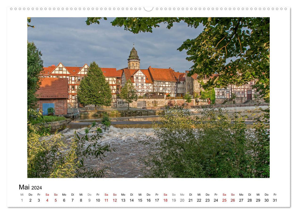 Fascination with half-timbered buildings - on the Weser and Ilme (CALVENDO Premium Wall Calendar 2024) 