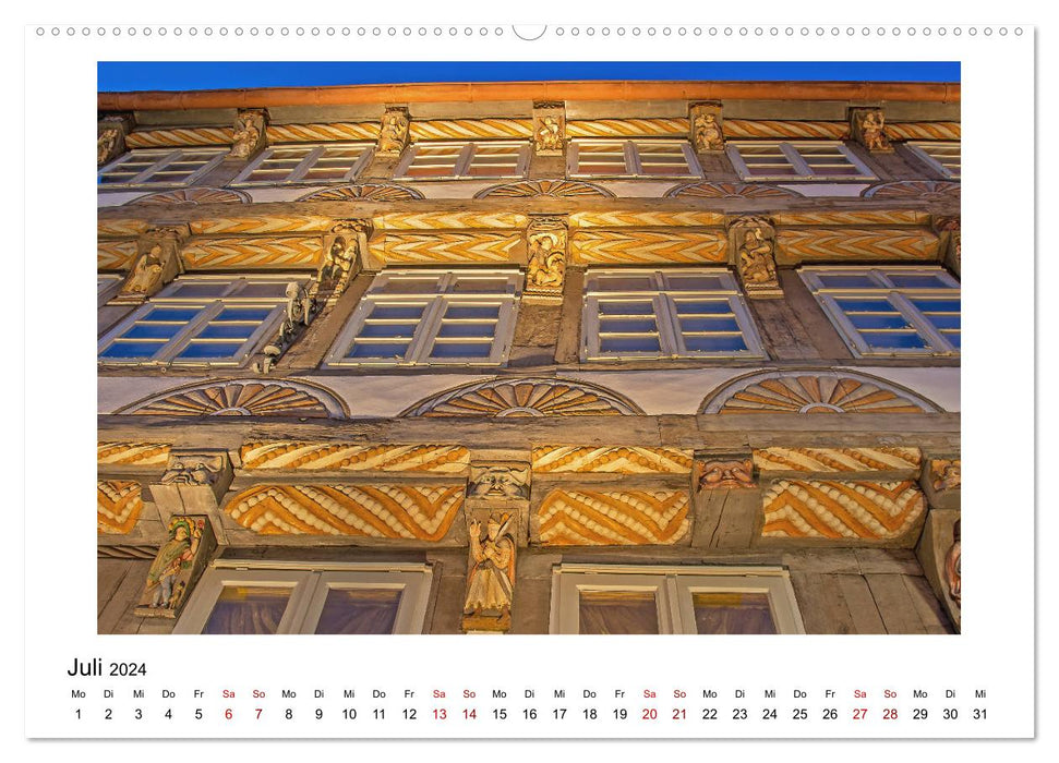Fascination with half-timbered buildings - on the Weser and Ilme (CALVENDO Premium Wall Calendar 2024) 