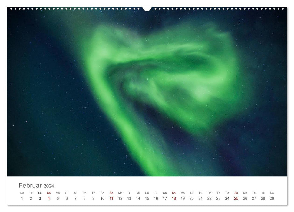 Northern Lights - Magical Nights in Scandinavia (CALVENDO Wall Calendar 2024) 