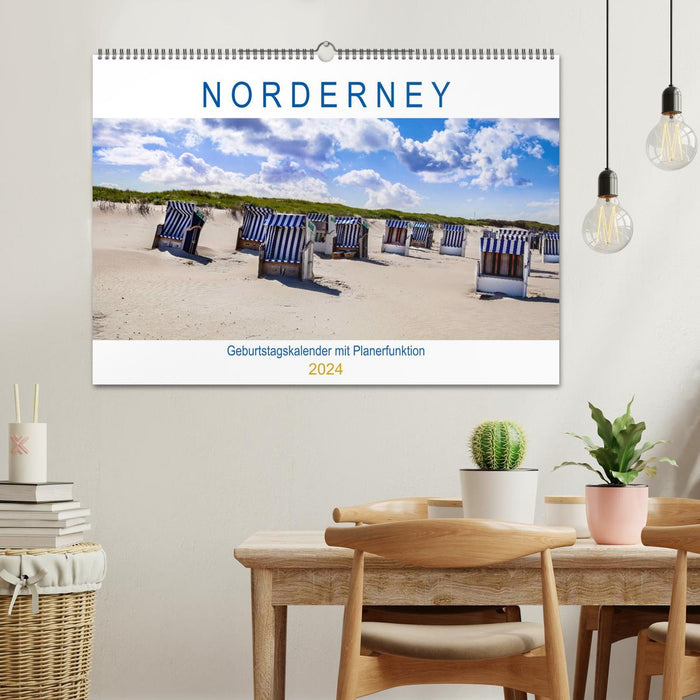 Calendrier d'anniversaire NORDERNEY avec fonction planificateur (calendrier mural CALVENDO 2024) 