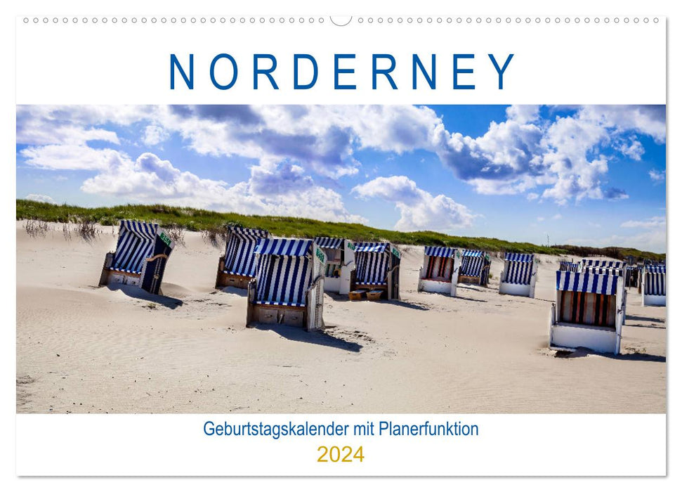 NORDERNEY birthday calendar with planner function (CALVENDO wall calendar 2024) 