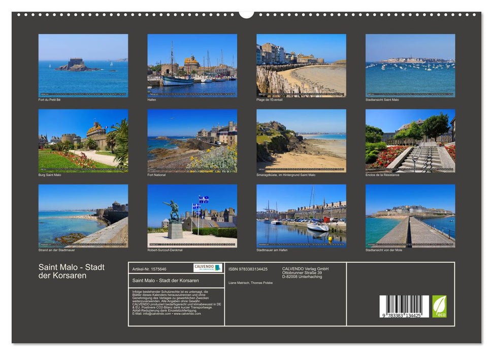 Saint Malo - City of Corsairs (CALVENDO Premium Wall Calendar 2024) 
