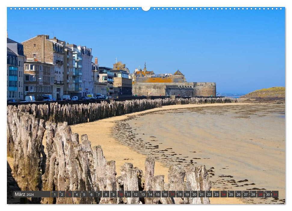 Saint Malo - Cité des Corsaires (Calendrier mural CALVENDO Premium 2024) 