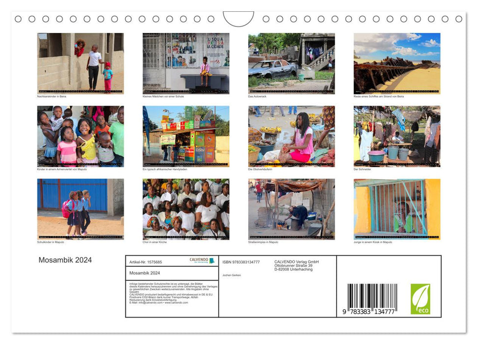 Mozambique 2024 (calendrier mural CALVENDO 2024) 