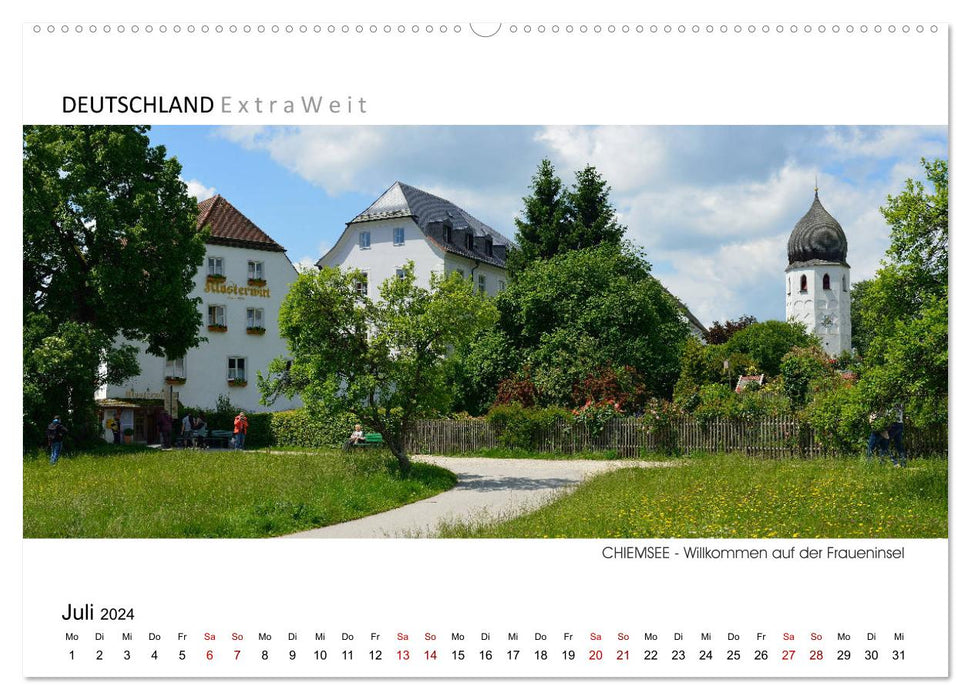 Weißblaue Impressionen vom CHIEMSEE Panoramabilder (CALVENDO Premium Wandkalender 2024)