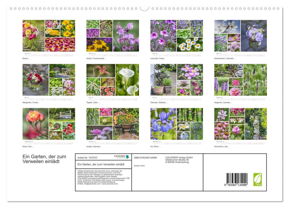 Ein Garten, der zum Verweilen einlädt (CALVENDO Premium Wandkalender 2024)