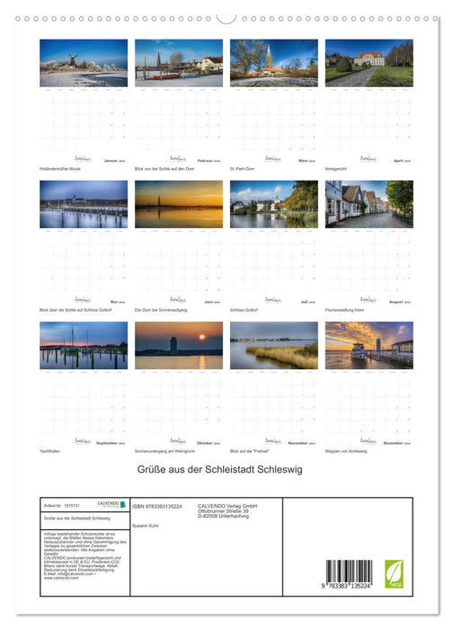 Greetings from Schleistadt Schleswig (CALVENDO Premium Wall Calendar 2024) 