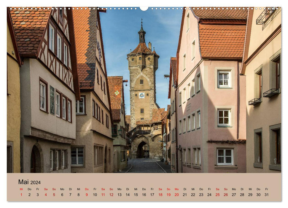 Das mittelalterliche Rothenburg (CALVENDO Premium Wandkalender 2024)