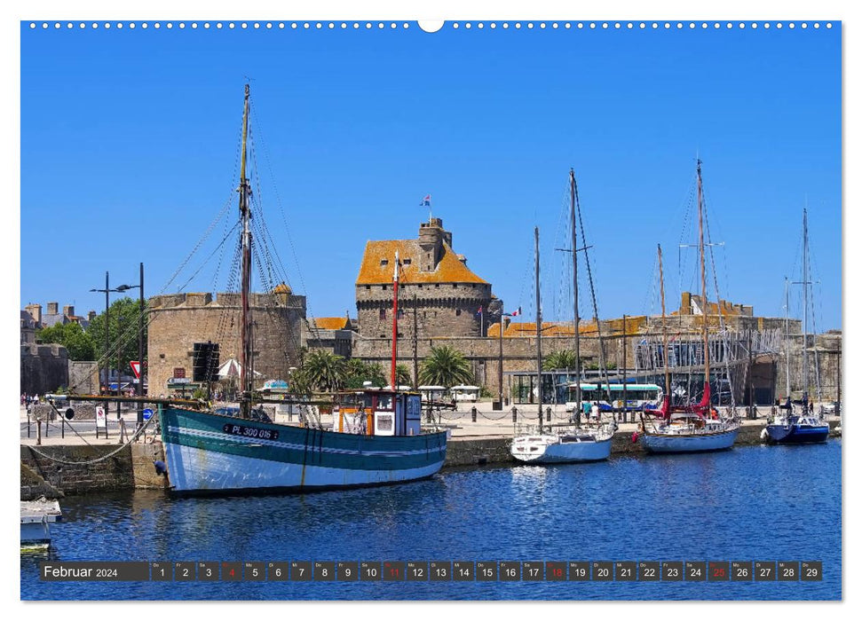 Saint Malo - City of Corsairs (CALVENDO Wall Calendar 2024) 
