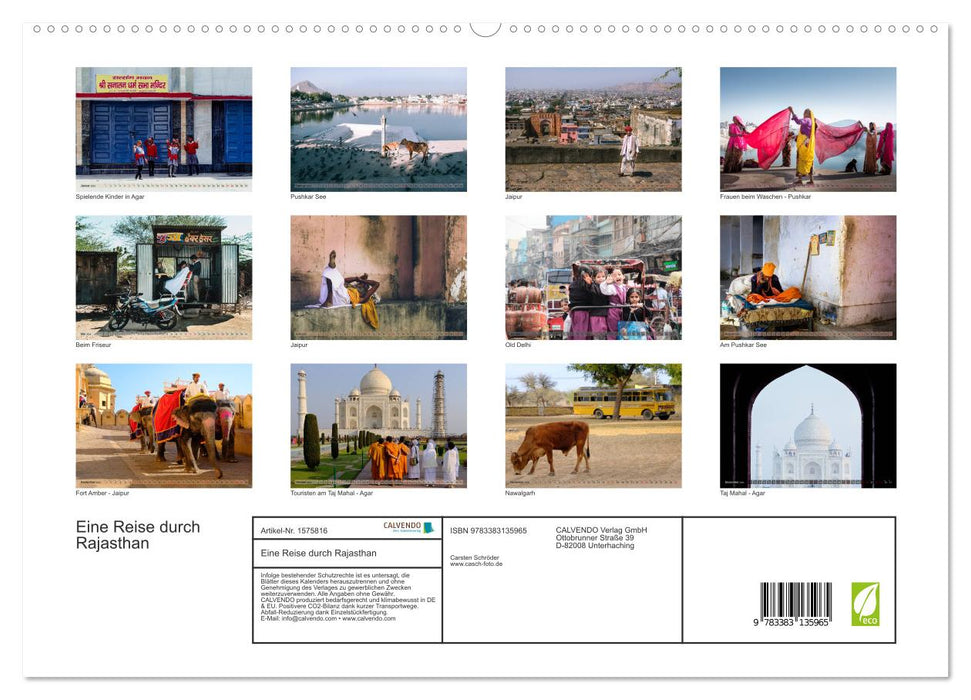 A journey through Rajasthan (CALVENDO Premium Wall Calendar 2024) 