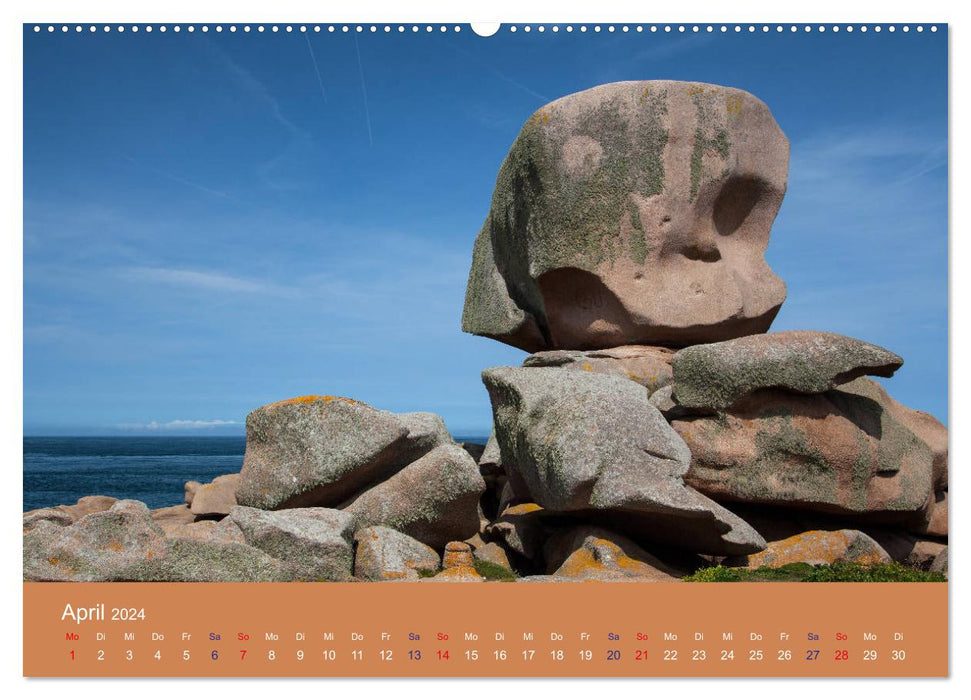 Côte de Granit Rose - The red north of Brittany (CALVENDO Premium Wall Calendar 2024) 