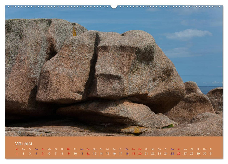 Côte de Granit Rose - Der rote Norden der Bretagne (CALVENDO Premium Wandkalender 2024)