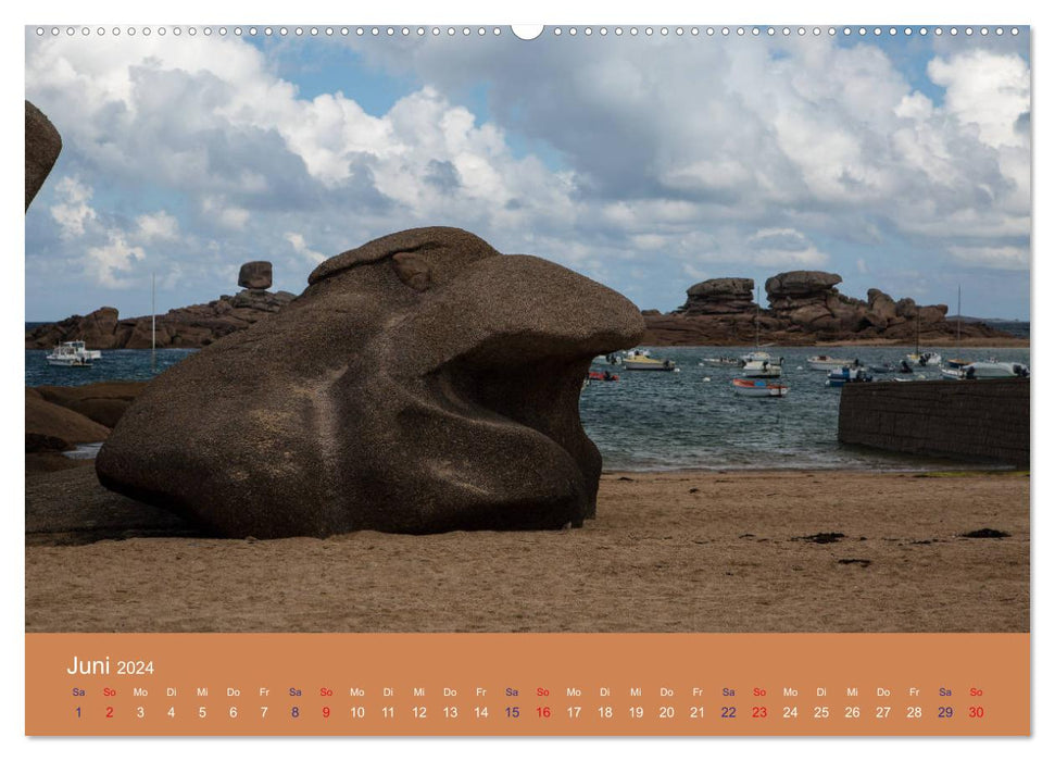 Côte de Granit Rose - Der rote Norden der Bretagne (CALVENDO Premium Wandkalender 2024)