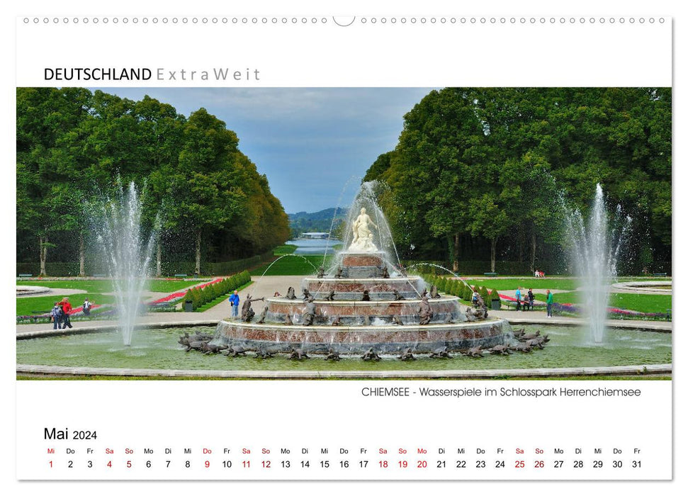 Impressions blanc-bleu de photos panoramiques CHIEMSEE (calendrier mural CALVENDO 2024) 