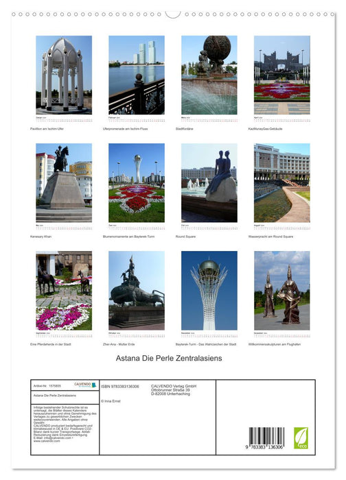 Astana - The Pearl of Central Asia (CALVENDO Premium Wall Calendar 2024) 