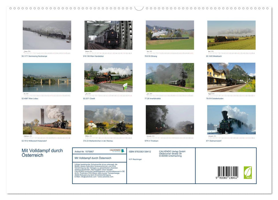 Full steam ahead through Austria (CALVENDO Premium Wall Calendar 2024) 