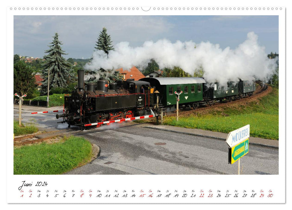 Full steam ahead through Austria (CALVENDO Premium Wall Calendar 2024) 
