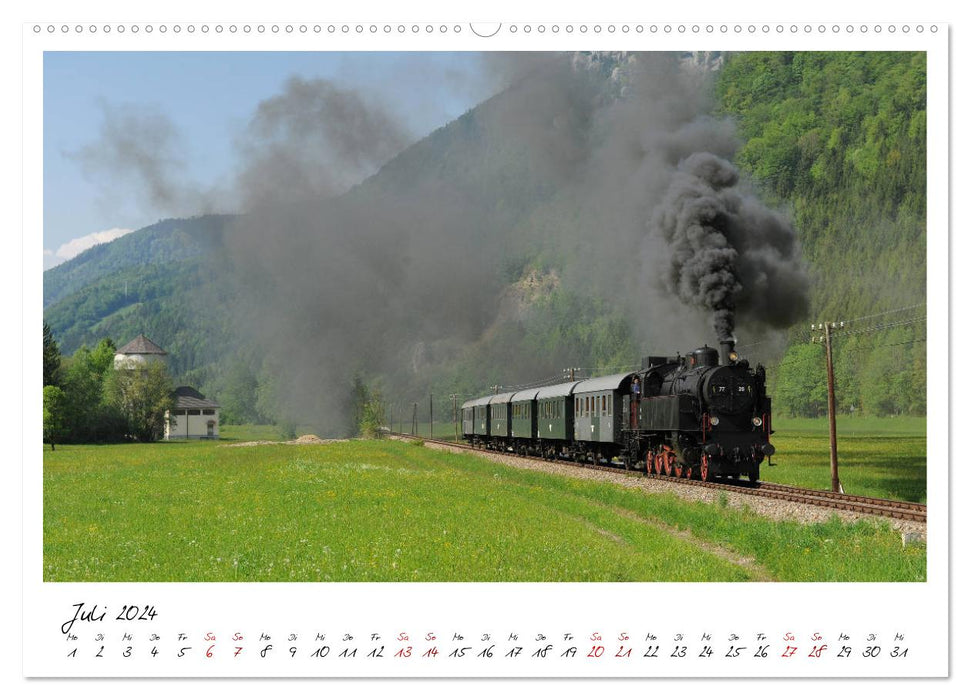 Mit Volldampf durch Österreich (CALVENDO Premium Wandkalender 2024)