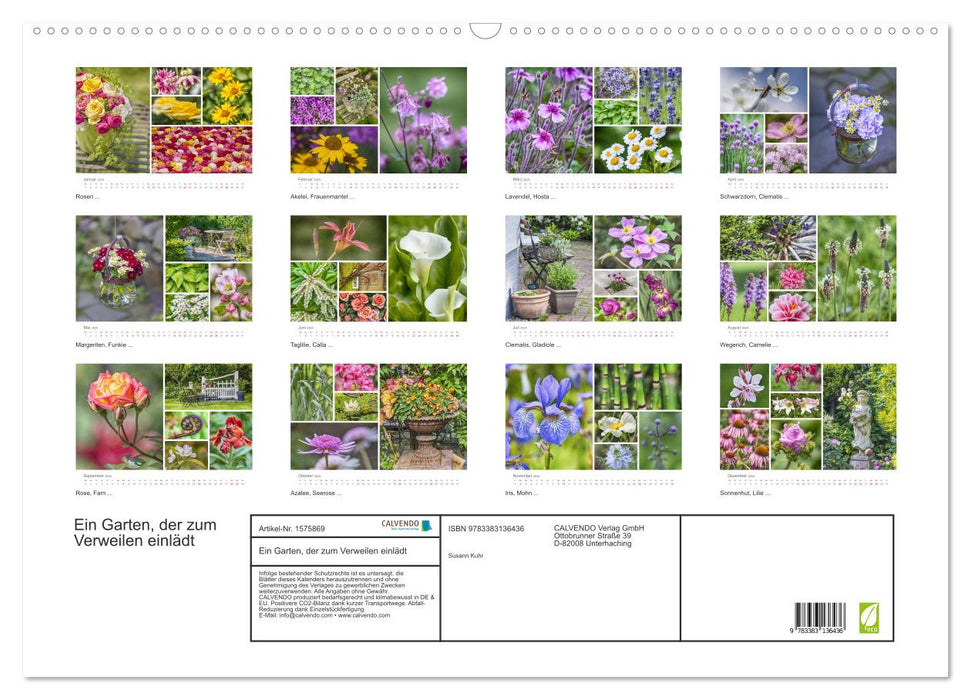 Ein Garten, der zum Verweilen einlädt (CALVENDO Wandkalender 2024)