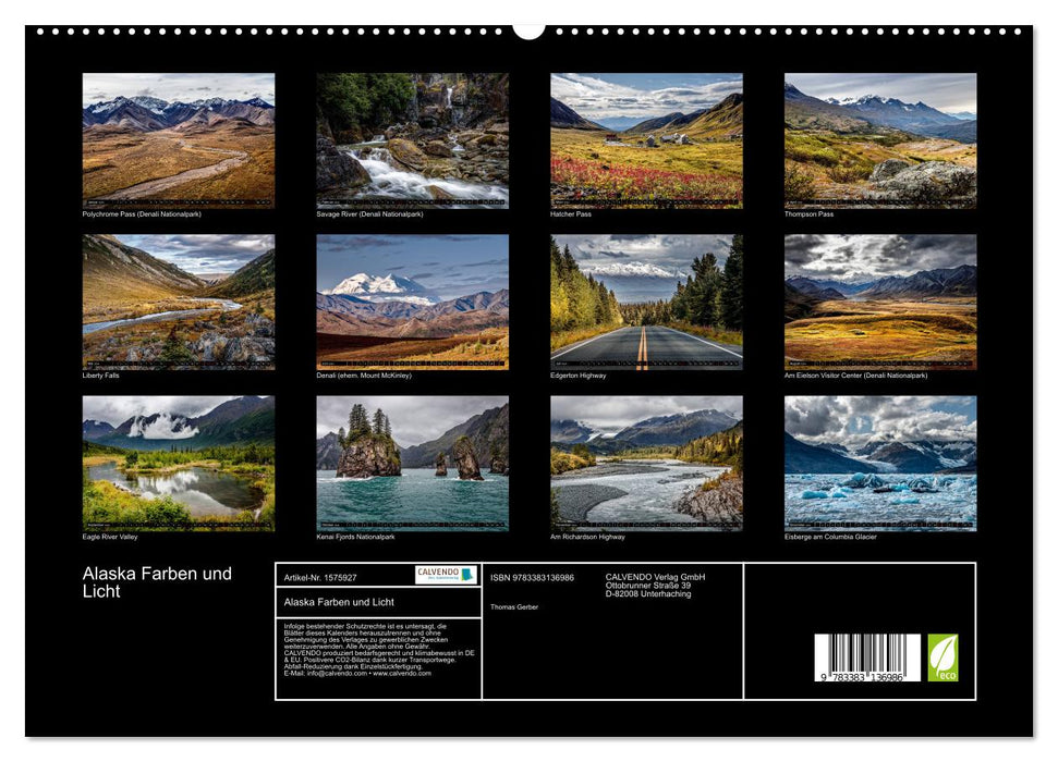 Alaska - Farben und Licht (CALVENDO Premium Wandkalender 2024)