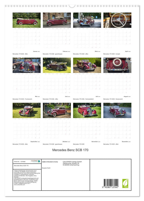 Mercedes Benz 170 SCB (CALVENDO Premium Wandkalender 2024)