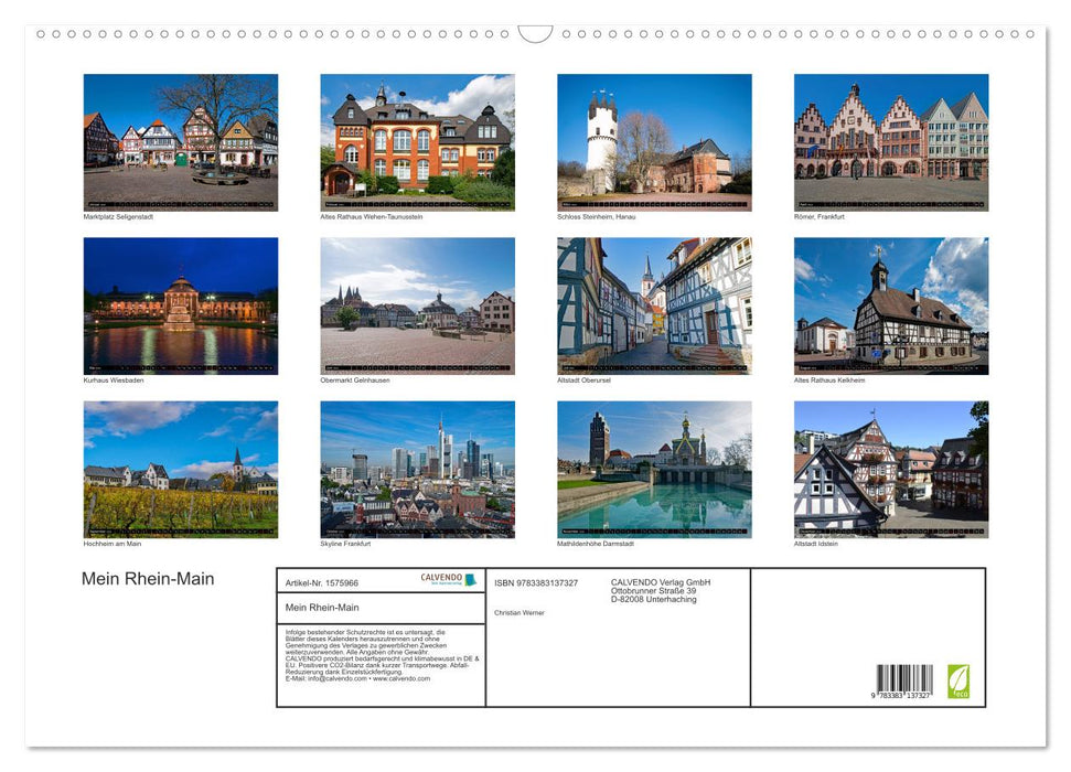 My Rhine-Main - pictures from southern Hesse (CALVENDO wall calendar 2024) 