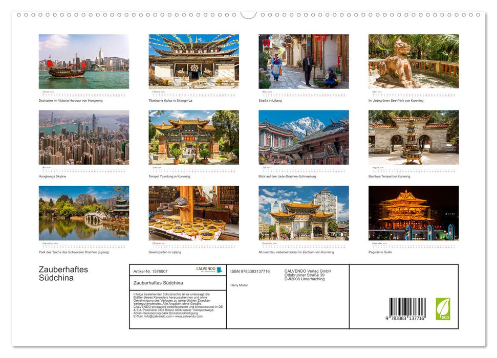 Zauberhaftes Südchina (CALVENDO Premium Wandkalender 2024)