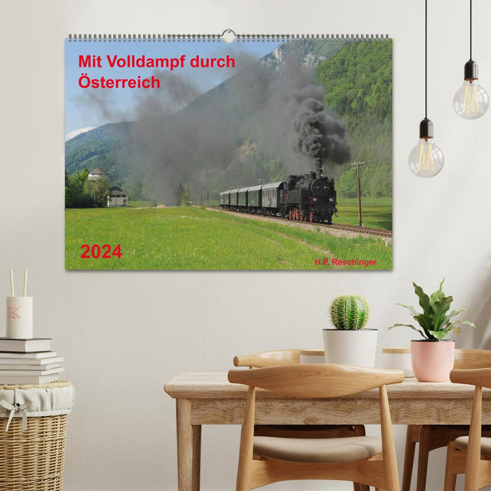 Full steam ahead through Austria (CALVENDO wall calendar 2024) 