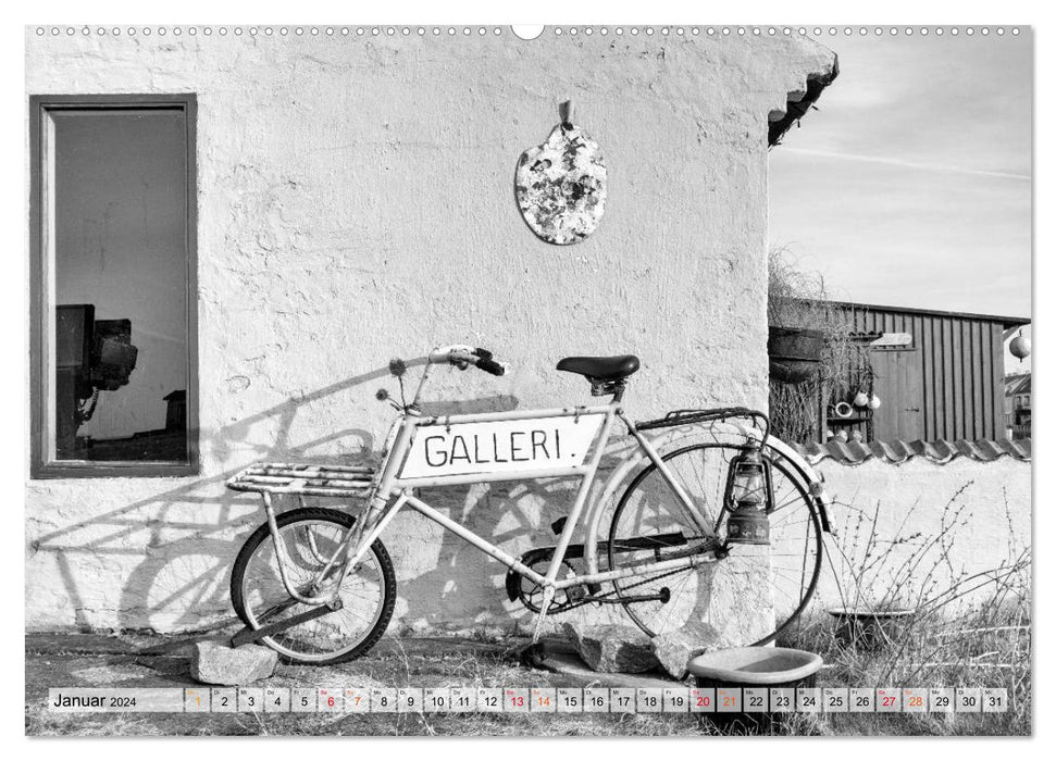 Bornholm black & white (CALVENDO Premium Wandkalender 2024)