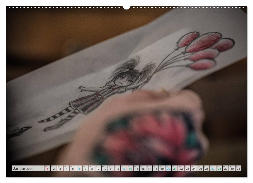 At the tattoo artist (CALVENDO Premium Wall Calendar 2024) 