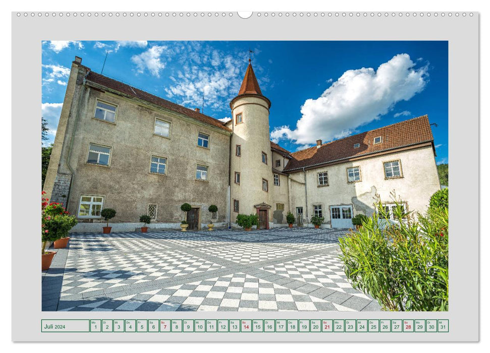 Castles in Baden-Württemberg (CALVENDO Premium Wall Calendar 2024) 