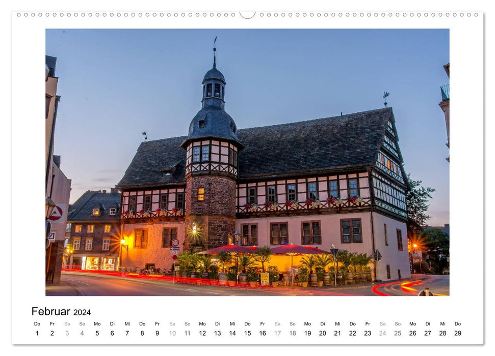 Fascination with half-timbered structures - when it gets dark (CALVENDO Premium Wall Calendar 2024) 