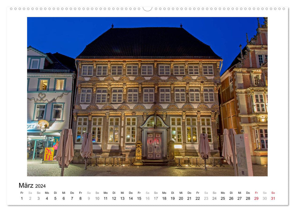 Fascination with half-timbered structures - when it gets dark (CALVENDO Premium Wall Calendar 2024) 