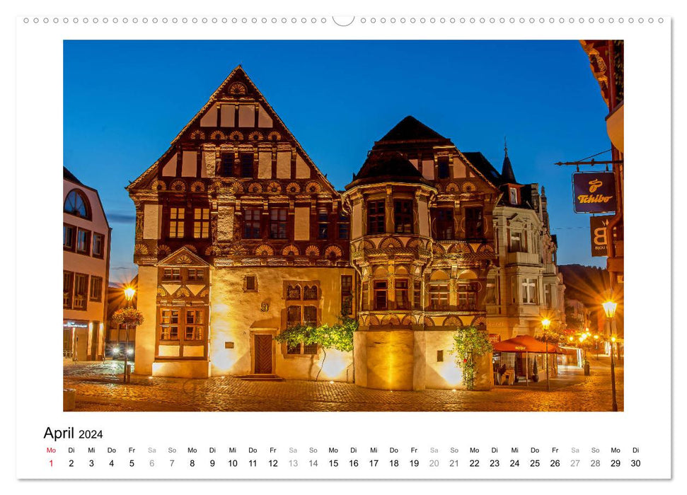 Fascination with half-timbered structures - when it gets dark (CALVENDO Premium Wall Calendar 2024) 