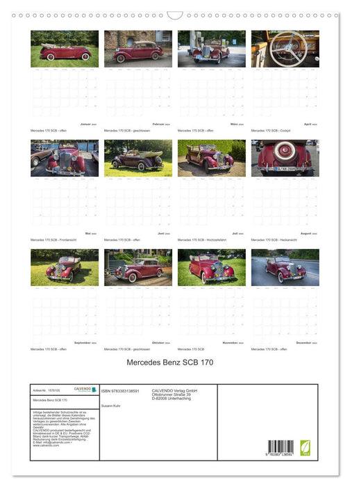 Mercedes Benz 170 SCB (CALVENDO Wandkalender 2024)