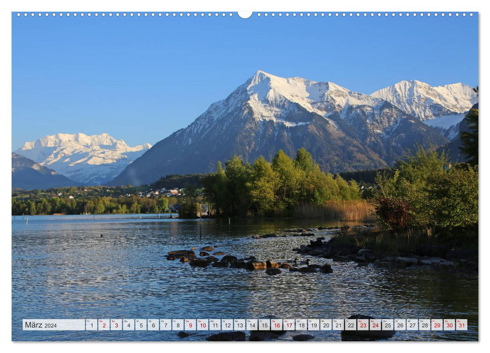 Mountain views of Switzerland (CALVENDO Premium Wall Calendar 2024) 