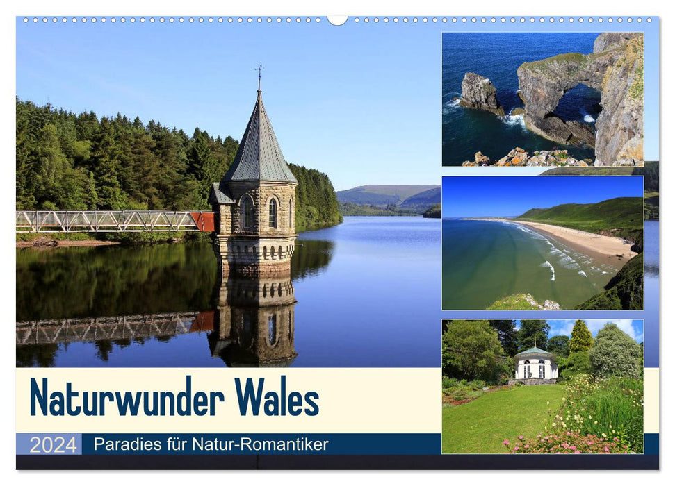 Merveilles naturelles du Pays de Galles (calendrier mural CALVENDO 2024) 