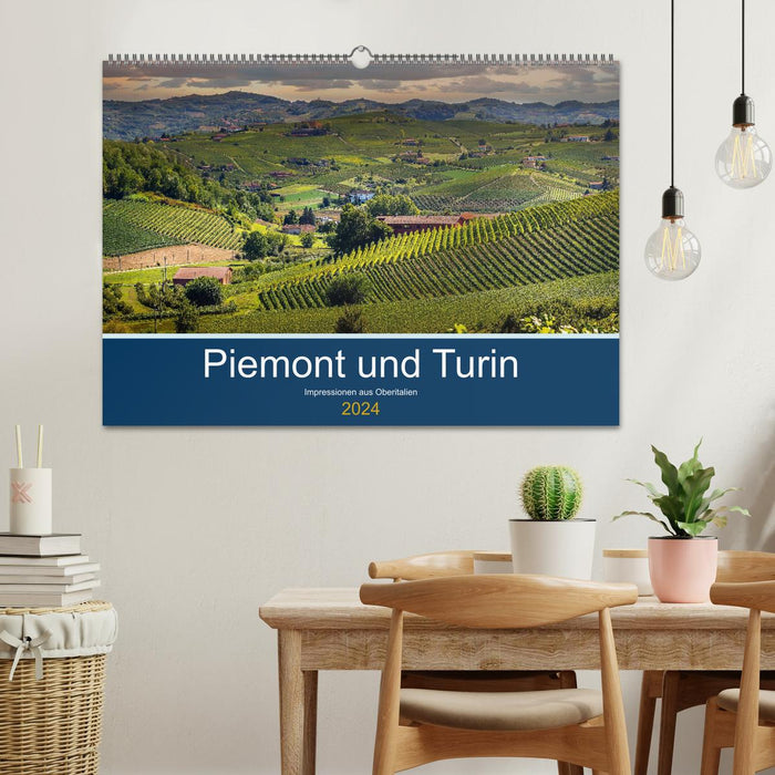 Piémont et Turin (calendrier mural CALVENDO 2024) 