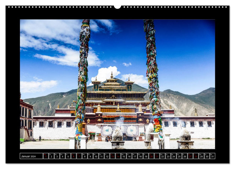 Eine Rundreise durch Tibet (CALVENDO Premium Wandkalender 2024)