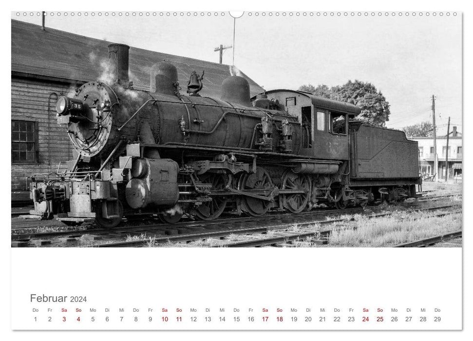 Locomotives à vapeur américaines (Calvendo Premium Wall Calendar 2024) 