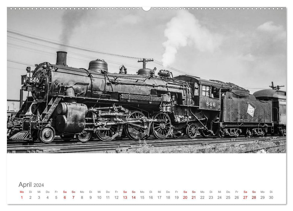 Locomotives à vapeur américaines (Calvendo Premium Wall Calendar 2024) 