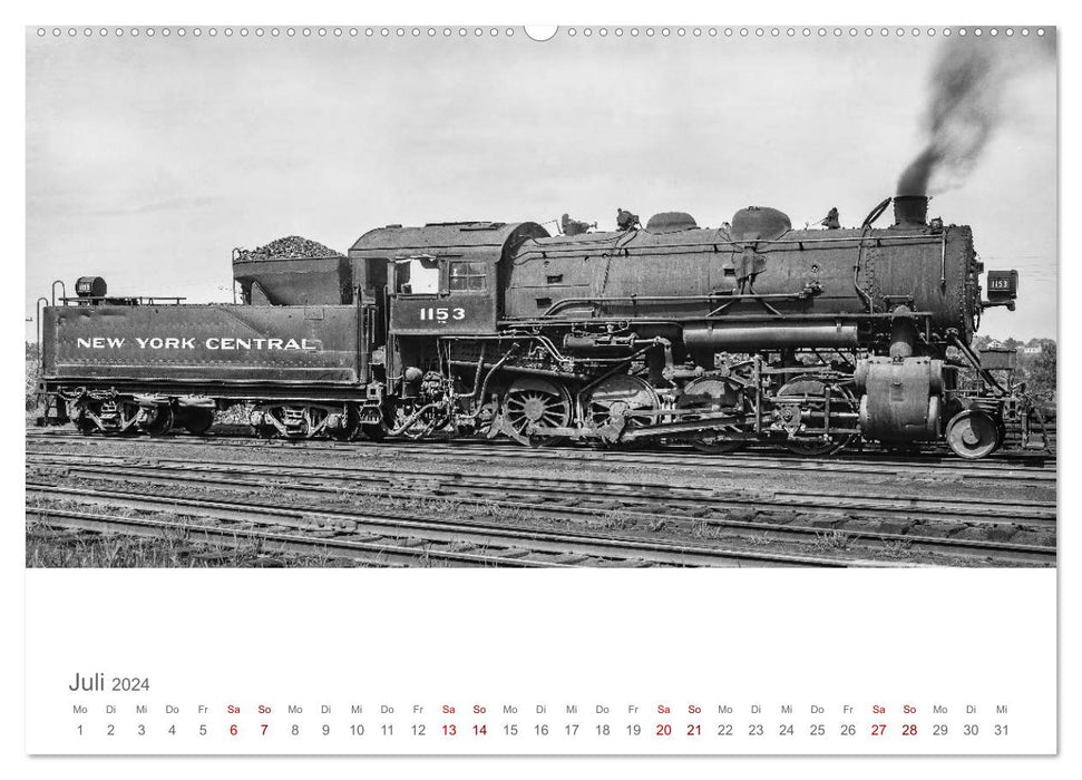 Locomotives à vapeur américaines (Calvendo Premium Wall Calendar 2024) 