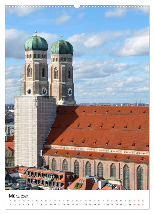 München Blick vom Alten Peter (CALVENDO Wandkalender 2024)