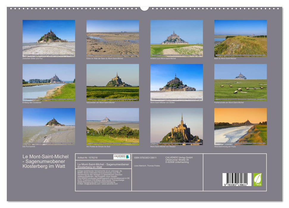 Le Mont-Saint-Michel - Sagenumwobener Klosterberg im Watt (CALVENDO Premium Wandkalender 2024)