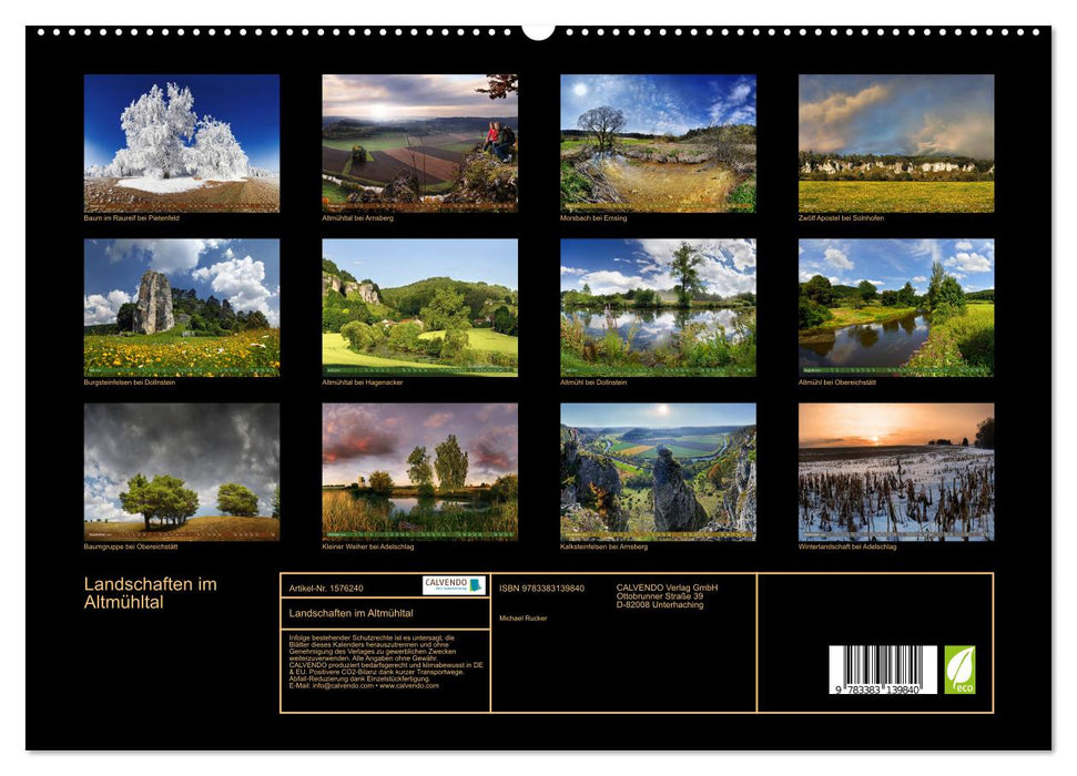 Paysages de l'Altmühltal (Calendrier mural CALVENDO Premium 2024) 