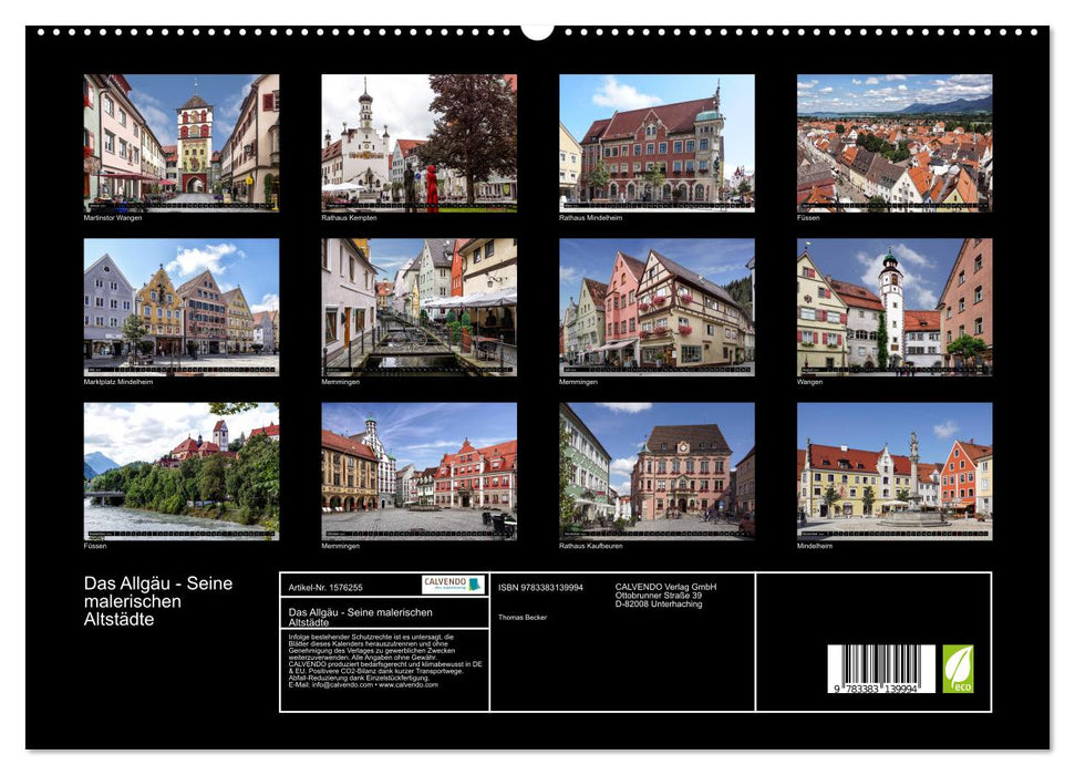 Das Allgäu - Seine malerischen Altstädte (CALVENDO Premium Wandkalender 2024)