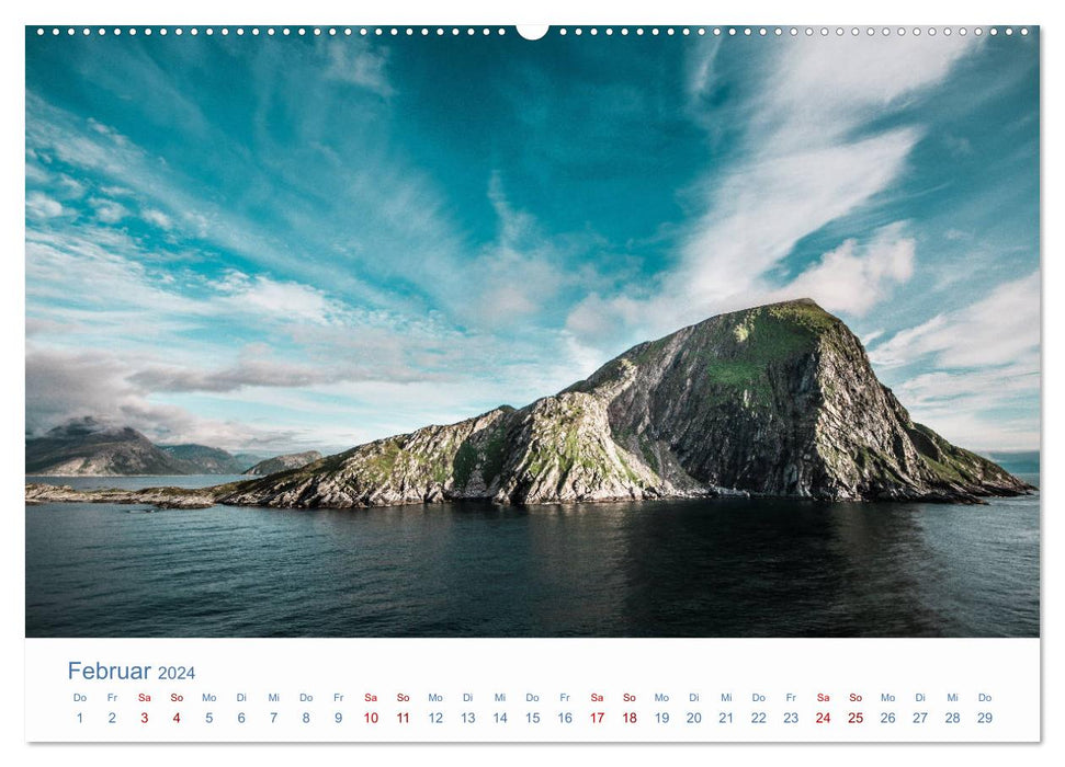 Nordkapp - Paysage côtier de la Norvège (Calvendo Premium Wall Calendar 2024) 