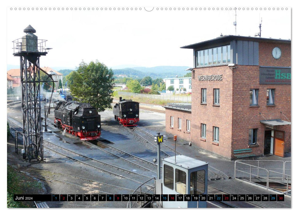Dampf am Brocken - Die Harzquerbahn (CALVENDO Premium Wandkalender 2024)
